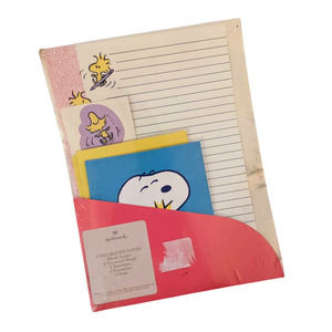 Vintage Snoopy & Woodstock Stationary Set from Hallmark Sealed RARE‎